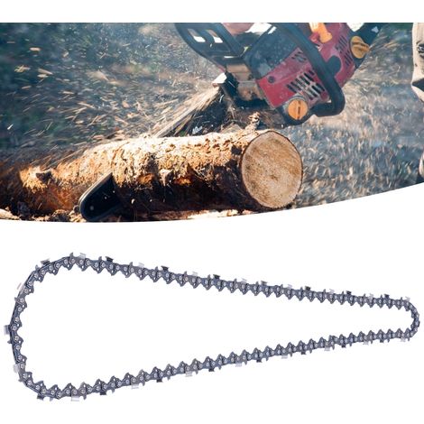 Chaîne en acier à gouge carrée de 50,8 cm (20 po), pas de 9,5 mm (3/8 po), calibre de 1,6 mm (0,063 po), 72 maillons d'entraînement, accessoire pour tronçonneuse (1/5)