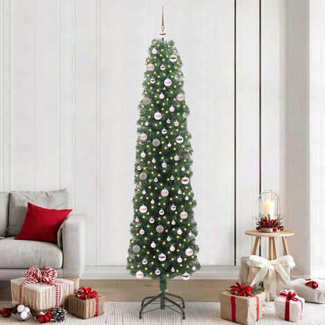 Künstlicher Weihnachtsbaum mit 300 LEDs mit Ständer Grün 240 cm (1/5)