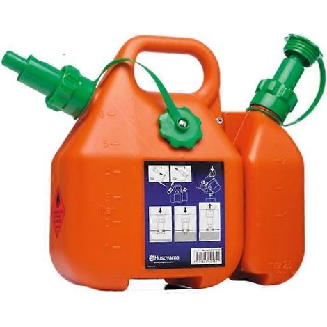 Bidon combiné carburant et huile de chaîne 6 litres / 2,5 litres Convient aux tronçonneuses, 4x4 et motos ( )