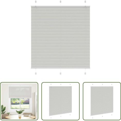 Sichtschutz - Plissee Hellgrau 115x100 cm Stoffbreite 114,4 cm Polyester (1/5)