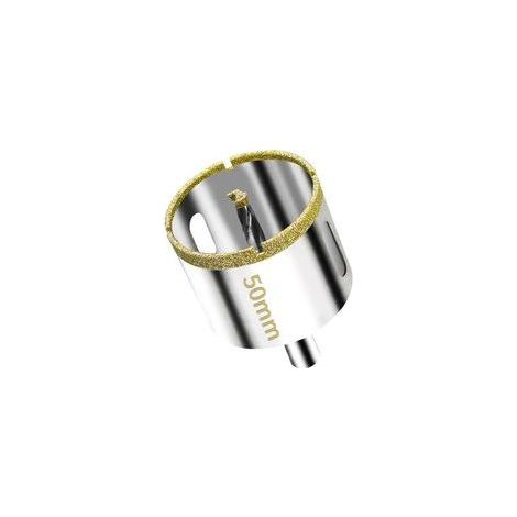 2-teiliges 50-mm-Diamant-Lochsägen-Set mit Zentrierbohrer, diamantbeschichteter Fliesenlochsäge, Diamantkernbohrer für Glas, Fliesen, Keramik, Marmor, Granit (1/5)
