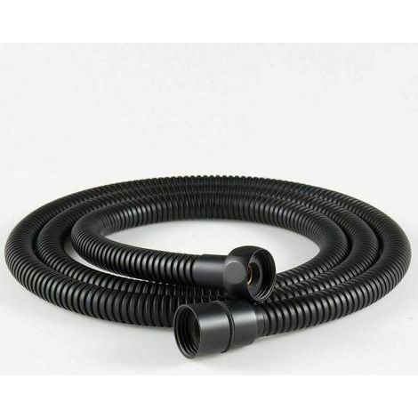 Acier Inoxydable Tuyau de Douche , Tuyau de douche Anti-torsion Anti-explosion, Avec Raccords en Laiton. noir mat (1/5)