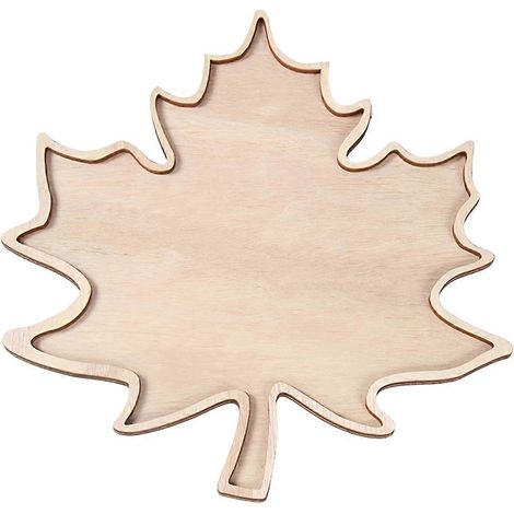 Serviertablett in Form eines Ahornblatts (1 Stück) - Dessertteller aus künstlichem Holz, lebensmittelecht, ideal für Thanksgiving und Herbstfeste. (1/5)