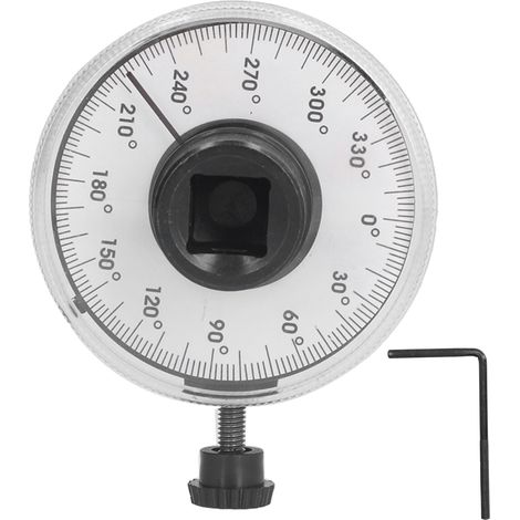 1/2"-Drehwinkelmesser aus Werkzeugstahl, 360° verstellbare analoge Skala für Kfz-Reparaturen (1/5)