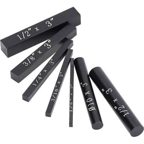 7-teiliges Set Messblöcke aus Aluminiumlegierung mit schwarz eloxierter Oberfläche, geeignet für Holzbearbeitung und Messungen (1/5)