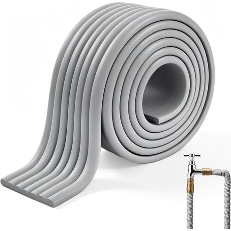 8 cm x 5 m - Isolation de tuyaux en mousse - Tuyaux de chauffage - Autocollant - Pour l'extérieur - Pour chauffage sanitaire (1/5)