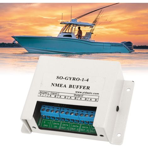 Répartiteur marin, 1 entrée, 4 sorties, tampon NMEA, une entrée, quatre sorties, adapté aux systèmes de circuits 24V. (1/5)