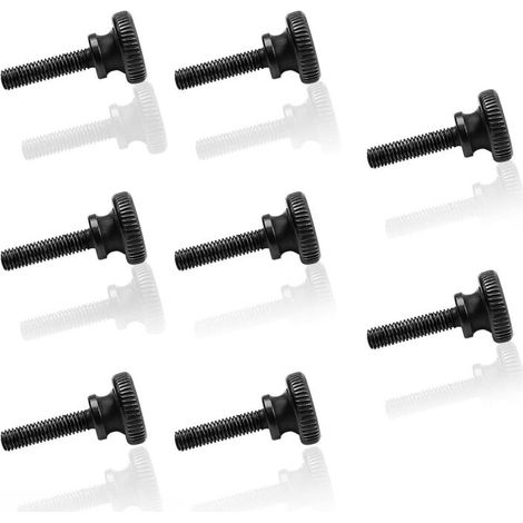 Vis à Molette, 8 Pièces M5 x 20 mm Boulons Moletés à Tête Haute, Noir Vis à Molette en Acier Inoxydable, Peut être Utilisé pour Les Meubles Appareils (1/5)
