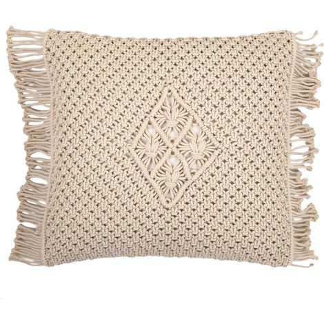 Cuscino in stile boho Bali - Copertura e riempimento inclusi - Sefira Crema