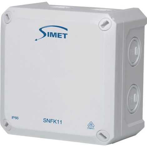Scatola di installazione a parete SNFK11, 110x110x67, IP66, grigia (1/3)