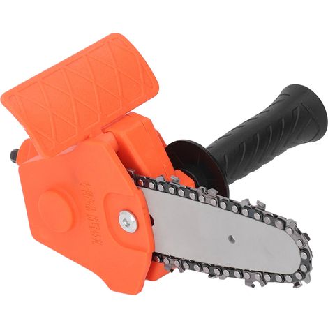 Bohrmaschinen-zu-Elektrosägen-Adapter, tragbarer orangefarbener Kettensägen-Umrüstkopf, Bohrer-Konverter (1/5)