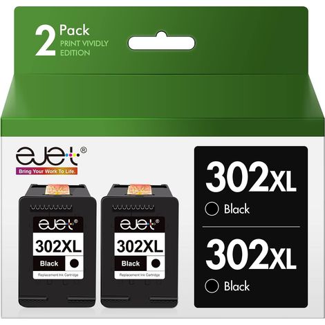 302XL Cartouche Compatible pour HP 302 XL pour Offic 3831 (2 Pack) (1/5)