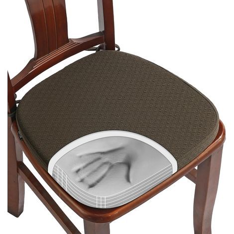 cojín para silla en forma de U, de espuma viscoelástica, jacquard antideslizante, para cocina y comedor. (1/5)