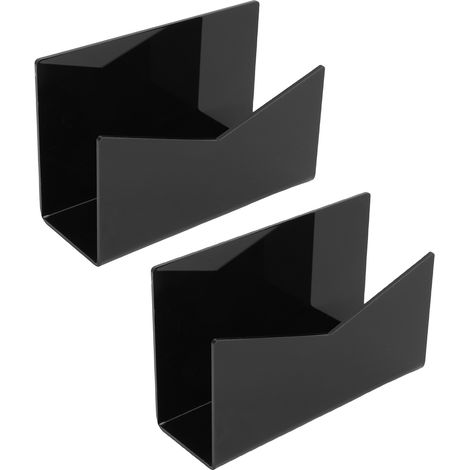 2er-Pack Acryl-Briefablage, Briefhalter, vertikaler Aktenordner und Briefsortierer, Schreibtisch-Umschlagständer für Büro, Zuhause, Schule, Schwarz (1/5)