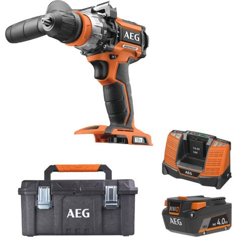 Pack AEG 18V - Trapano a percussione senza spazzole 75 Nm - Batteria 4.0 Ah - Caricatore - Scatola di conservazione