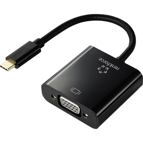 Renkforce RF-4679564 USB-C® / VGA Adaptateur [1x USB-C® mâle - 1x VGA femelle] noir 10.00 cm Y204652 (1/4)