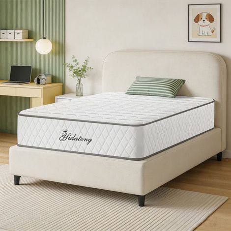 Matelas 90x200 cm, Épaisseur 26 cm, Ressorts Ensachés Indépendants + Mousse Mémoire, 7 Zones de Soutien Corporel, Ultra Respirant (1/5)