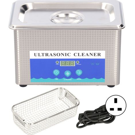 Nettoyeur ultrasonique pour bijoux, bagues, DK‑009A, 0,9L, 35W, 220V AC, fiche UK, programmateur automatique (1/5)