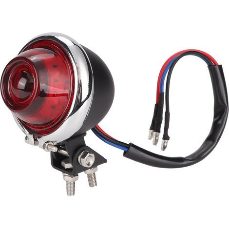 Feu Arrière Moto Vintage Convexe LED Clignotant Stop Frein Position Compatible Honda (1/5)