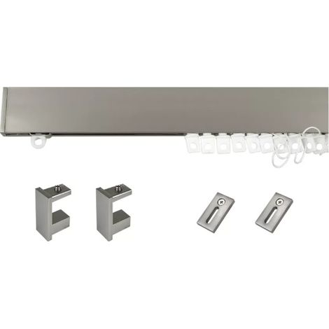 KIT BINARIO PER TENDA EFFETTO ONDA FUTURA MIS.200CM. COLORE SATIN(NICKEL) COD.29757