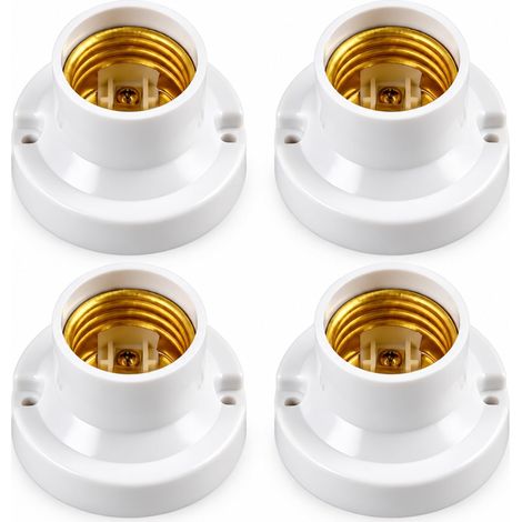 4 Pièces Douille Plafond E27 à Visser pour Ampoule LED Intérieure (1/5)