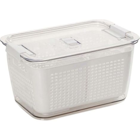 Panier de rangement pour fruits et légumes, boîtes de conservation pour réfrigérateur, bacs de rangement et égouttoir (1/5)