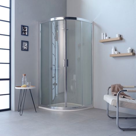 Box doccia semicircolare 90x90 h195 trasparente (1/5)