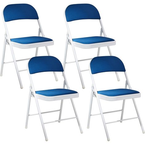 Set of 4 Folding Chairs SPARKS Blue (1/5)