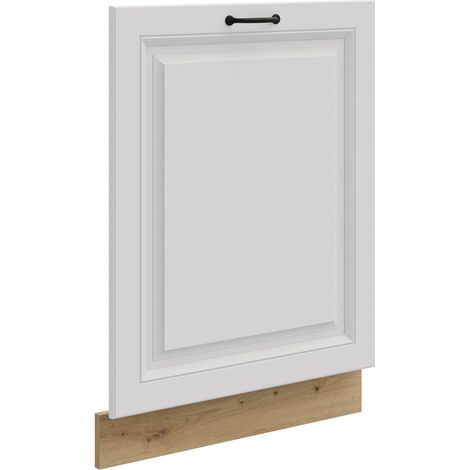 Frontblende für vollintegrierten Geschirrspüler 60 cm Stilo Weiß + Eiche Artisan (1/2)