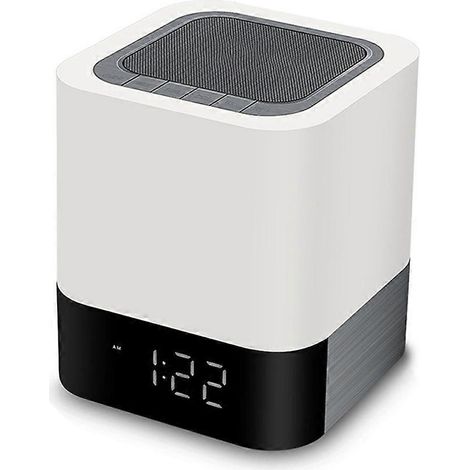 Kompakter Bluetooth-fähiger Lautsprecher, kabelloser Musikplayer mit Digitaluhr
