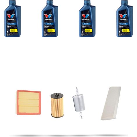 Kit tagliando 4 FILTRI e 4L OLIO compatibile con Opel Tigra TwinTop 1.4 16v 66kw Dal 2004 al 2009 (1/5)