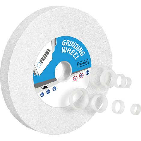 Meule abrasive corindon blanc 200mm – Grain 60 – Diamètre alésage 32mm – Pour meuleuse MB03/60