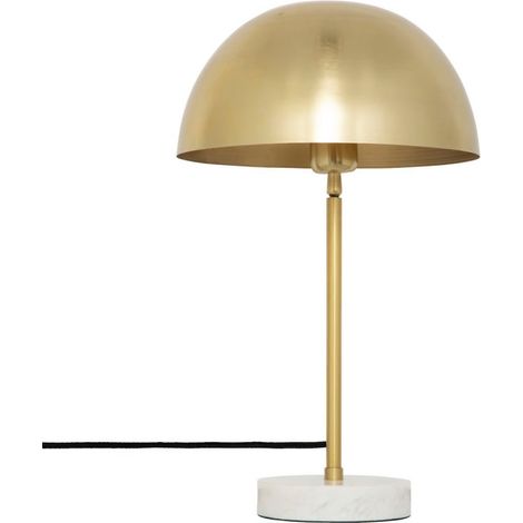Lampe champignon "Lilio" hauteur 46 cm métal or Atmosphera
