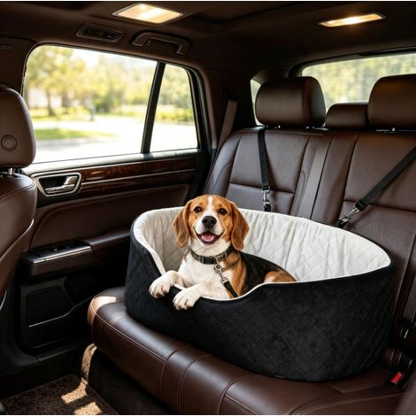 Asiento para perro de coche de poliéster acolchado 77 x 43 x 28 cm OKWISH (1/4)