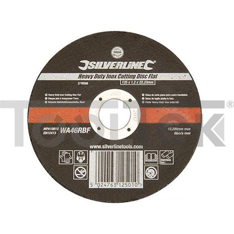 DISCO DA TAGLIO PER ACCIAIO INOX PIATTO RINFORZATO 125mm SILV 276598