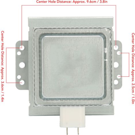 Ortviai Tube magnétron pour four micro-ondes LG 2M246 01TAG, en acier inoxydable (1/4)
