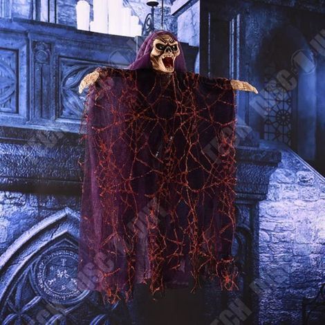 Accessoire Halloween - GIGICIAL - Fantôme suspendu - Voix contrôlée - Décoration effrayante - Blanc (1/4)