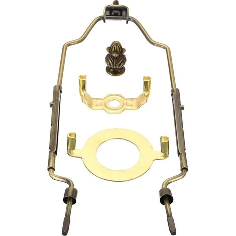 8 9 10 11 inch Lamp Harp Kit with Beam, Adjustable Lamp Shade Bracket with 3/8 E26 Fixture Base for Table Floor Lamp Lighting, Bronze Adjustable Lamp Shade Bracket Light Base, for Table Floor Lightin (1/5)