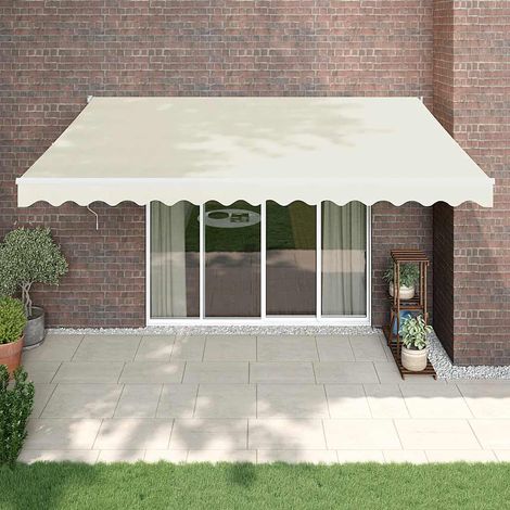 Elektrische Markise mit Kurbel Creme 4x3 m