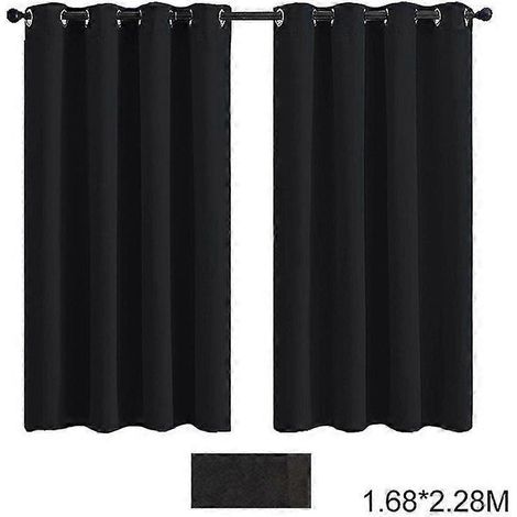 Rideau d'extérieur imperméable avec œillets métalliques, résistant aux intempéries et multifonctionnel, pour salon, chambre ou terrasse, 0,86 x 1,14 m (1/2)