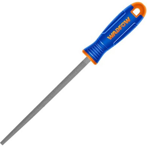 Lima redonda WADFOW de acero T12, 200 mm, mango ergonómico, ideal para acero