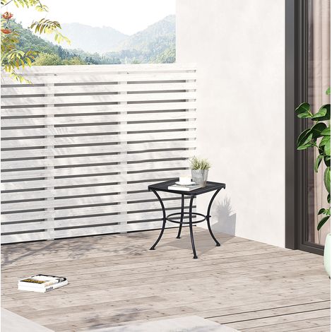 Tavolino da giardino 45 x 45 x 50 cm in metallo nero HAVRYA (1/5)
