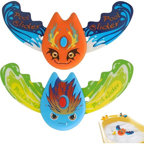 Giocattolo subacqueo per bambini, Graffiti Devil Ray Glider, giocattolo acquatico senza batterie per piscina, gioco di inseguimento subacqueo e attività estive, set da 2 pezzi (1/5)