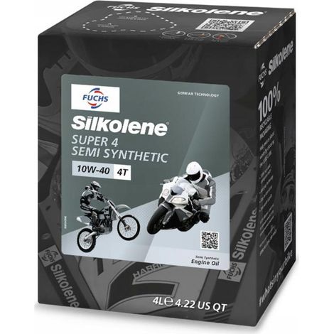 Aceite de motor semisintético Silkolene Fuchs Super 4 10W40 4T 4L