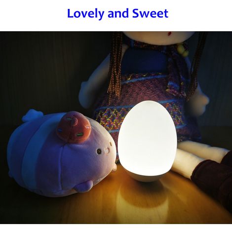 Filiyano – lampe de chevet pour – Veilleuse en silicone colorée en forme de coquille d'œuf, lampe de chevet pour enfants, lampe d'ambiance (1/5)