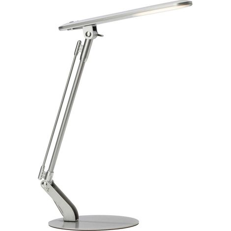 BRILLIANT Lampe Brendan LED Schreibtischleuchte titan  1x 6W LED integriert (SMD), (680lm, 4100K)  Druckschalter am Kopf (1/4)