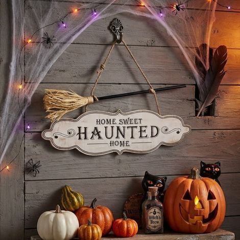 Hanging Home Sweet Home Haunted Sign (1/2)