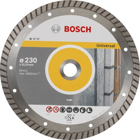 Bosch – Disque diamant pour meuleuse – Diamètre 230 mm – Alésage 22,23 mm – Coupe béton et maçonnerie – Pack de 1 (1/10)