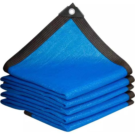 Filet d'ombrage pour pergola, 3 x 6 m, filet d'extérieur pour réduire la chaleur, bleu avec œillets, 85 % d'ombrage, pour serre, jardin ou verger (1/5)
