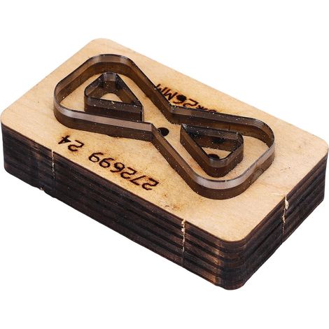 Leather Cutout, Bow Tie Shape, 60x26mm (1/5)